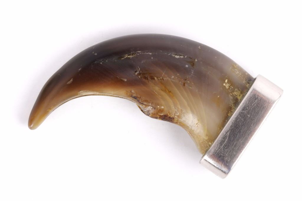 Sterling Silver Capped Bear Claw