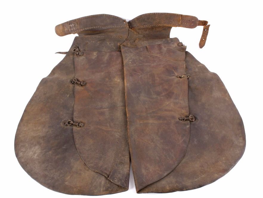 Early Montana Cowboy Batwing Leather Ranch Chaps