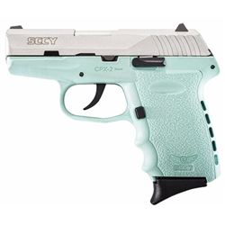 SCCY Industries CPX2TTSB CPX-2 Double 9mm 3.1" 10+1 Robin Egg Blue Polymer Grip/Frame Grip Stainless