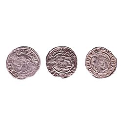 Lot of (3) 1540-1590 KB Hungary Ferdinand I - Madonna & Child Silver Denar Coins