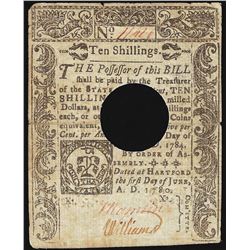 June 5, 1780 Connecticut Ten Shillings Colonial Currency Note