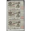 Image 1 : Uncut Sheet of (3) 1874 State of Louisiana Baby Bond Obsolete Notes