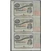 Image 1 : Uncut Sheet of (3) State of Louisiana Baby Bond Obsolete Notes