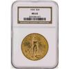 Image 1 : 1924 $20 Saint Gaudens Double Eagle Gold Coin NGC MS63