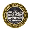 Image 2 : .999 Fine Silver Gold Coast Las Vegas $10 Casino Limted Edition Gaming Token