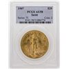 Image 1 : 1907 $20 Saint Gaudens No Motto Double Eagle Gold Coin PCGS AU58