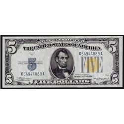 1935A $5 North Africa Silver Certificate Emergency Note