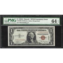 1935A $1 Silver Certificate WWII Emergency Hawaii Note PMG Choice New 64EPQ