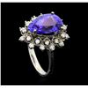 Image 4 : 14KT White Gold 5.16ct Tanzanite and Diamond Ring