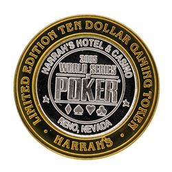 .999 Fine Silver Harrah's Reno, Nevada $10 Casino Limted Edition Gaming Token