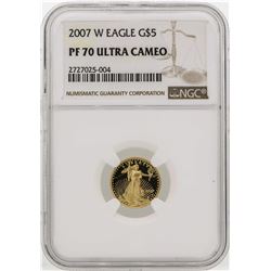 2007-W $5 American Gold Eagle Proof Coin NGC PF70 Ultra Cameo