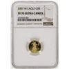 Image 1 : 2007-W $5 American Gold Eagle Proof Coin NGC PF70 Ultra Cameo