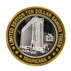 .999 Fine Silver Tropicana Las Vegas $10 Casino Limted Edition Gaming Token
