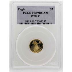 1988-P $5 American Gold Eagle Proof Coin PCGS PR69DCAM