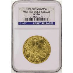 2008 $50 American Gold Buffalo Coin NGC MS70 Early Releases