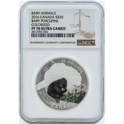 2016 Canada $20 Baby Animals Silver Coin NGC PF70 Ultra Cameo