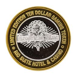 .999 Silver Rio Suite Hotel & Casino $10 Casino Limited Edition Gaming Token