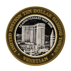 .999 Silver The Venetian Las Vegas Nevada $10 Casino Limited Edition Gaming Toke