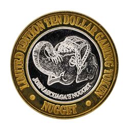 .999 Silver Nugget Sparks Nevada $10 Casino Limited Edition Gaming Token