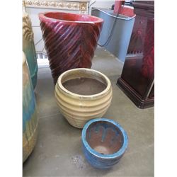 3 NEW PIECES OF LARGE ASIAN POTTERY