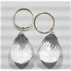 Image 2 : 14kt Yellow Gold Quartz (70ct) Large Earrings Insurance Value $999