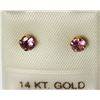 Image 2 : 14kt Yellow gold Pink Sapphire (0.38ct) Earring Retail $300
