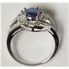 Image 2 : Sterling Silver Sapphire & Cubic Zirconia Ring Retail $150