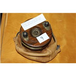 WILKES SPRAY FISHING REEL MADE IN ENGLAND WITH LEATHER CASE