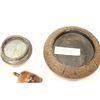 Image 2 : TWO ANTIQUE POTTERY EASTERN FOOTED BOWLS AND INLAID WOOD TURTLENT