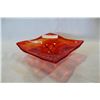 Image 1 : ORANGE ART GLASS AMBERINA DISH