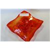 Image 2 : ORANGE ART GLASS AMBERINA DISH