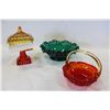 Image 2 : THREE ART GLASS CANDY DISHES