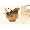 Image 2 : KELLCO POTTERY VASE AND CRYSTAL VASE AND BRASS PITCHER