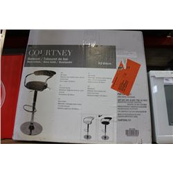 COURTNEY LEATHER AND CHROME BARSTOOL NEW IN BOX