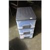 Image 1 : ROLLING 3-TIER BIN WITH CONTENTS
