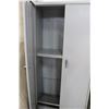 Image 2 : TWO DOOR METAL SHOP CABINET WITH KEY