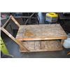 Image 1 : TWO TIER WOOD ROLLING CART