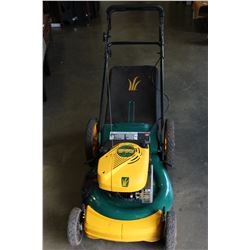 YARDMAN 6HP 21 INCH CUT GAS LAWNMOWER WITH REAR BAG, WORKING