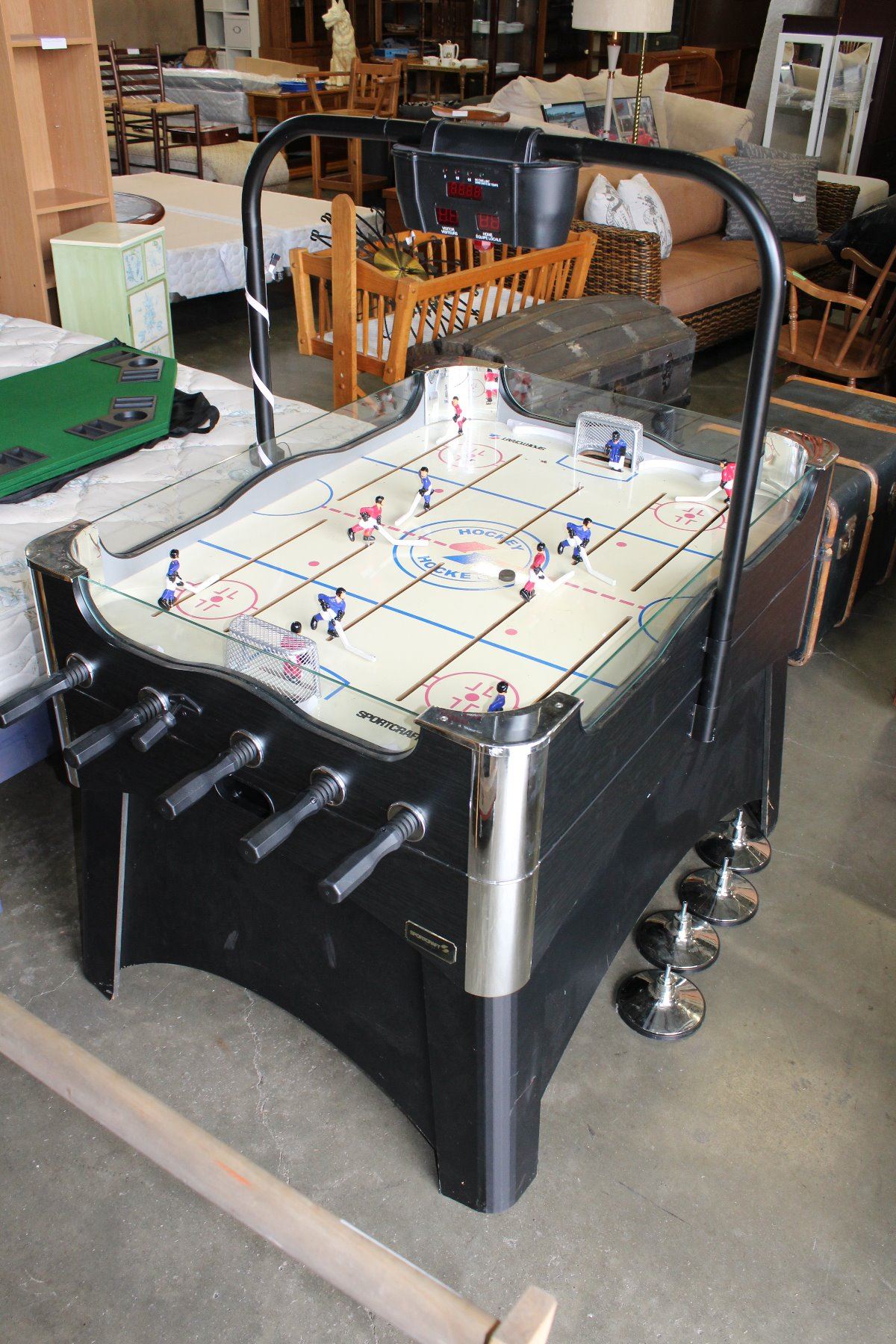 Sportcraft Hockey Games Table With Digital Overhead Scoreboard