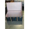 Image 2 : WOOD BOUND LEATHER STORAGE TRUNK
