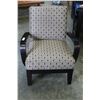Image 1 : MODERN BLACK FRAMED UPHOLSTERED LIVING ROOM CHAIR