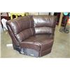 Image 2 : NEW BROWN LEATHER SECTIONAL SOFA WEDGE