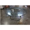 Image 1 : IRON BASE GLASSTOP ENDTABLE