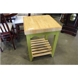 BUTCHER BLOCK KITCHEN ISLAND