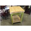 Image 1 : BUTCHER BLOCK KITCHEN ISLAND
