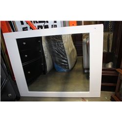 AS NEW WHITE GLOSS FRAMED MIRROR