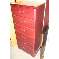 CHERRY FINISH CHEST OF DRAWERS