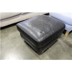 BROWN LEATHER OTTOMAN