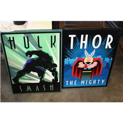HULK AND THOR CANVAS PICTURES
