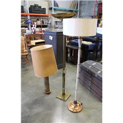 2 FLOOR LAMPS AND TABLE LAMP